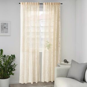 IKEA SKÄREFLY Sheer curtains, 1 pair, beige, 57x98" (2-Panels) NEW